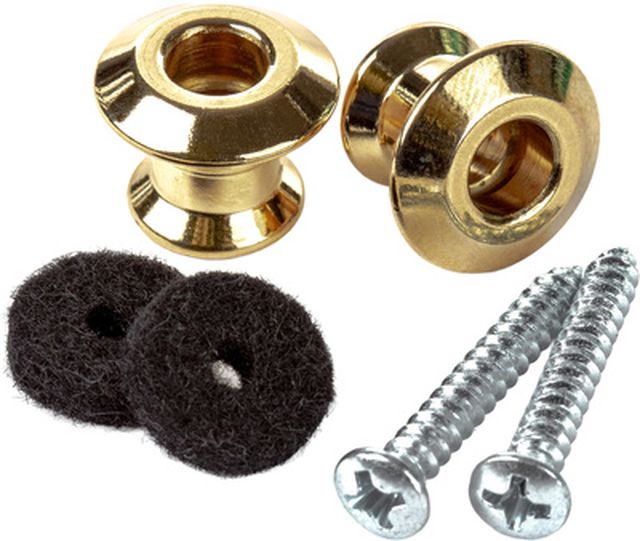 Dunlop Strap Button Set Gold Dual D