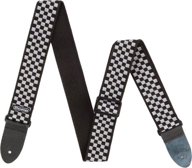 Dunlop Classic Black WH Check Strap