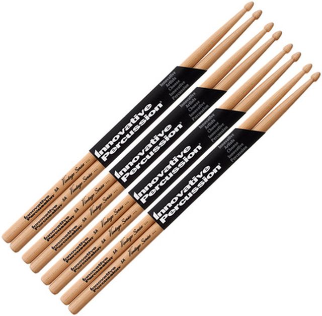 Innovative Percussion 5A 4Pack Vintage Drum Sticks