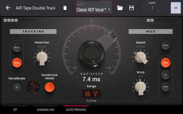 AIR Music Technology Tape Double Track