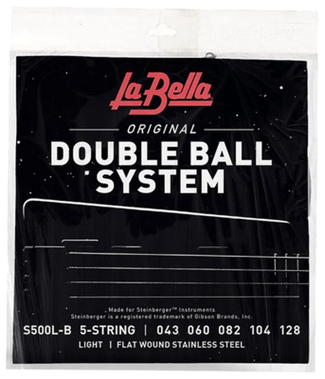 La Bella S500L-B Dbl Ball 5St Bass Flat