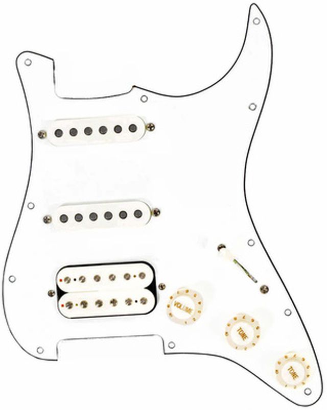 Mojotone 58 Quiet Coil HSS Pickguard WH