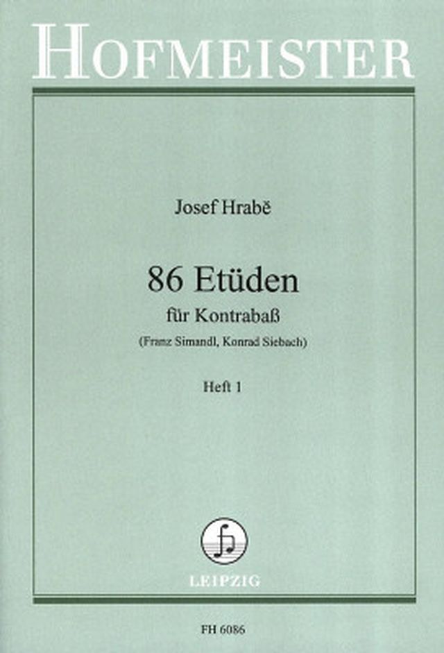 Friedrich Hofmeister Verlag Hrabe 86 Etüden Kontrabass