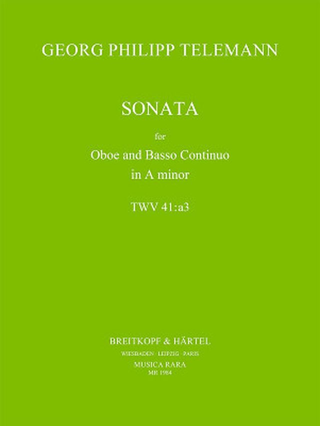 Breitkopf & Härtel Telemann Sonata TWV 41:a3