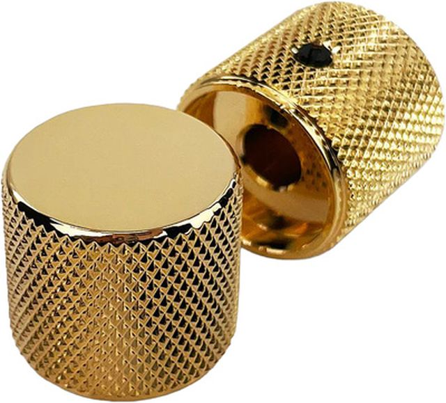 Allparts Metal Barrel Knobs Gold