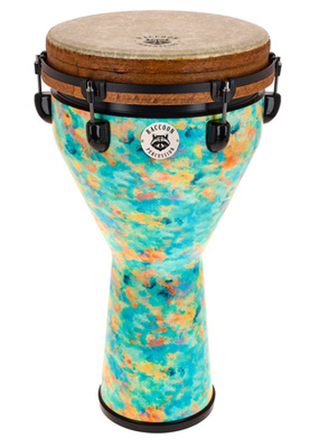 Raccoon 12" Jumbo Djembe - Turquoise
