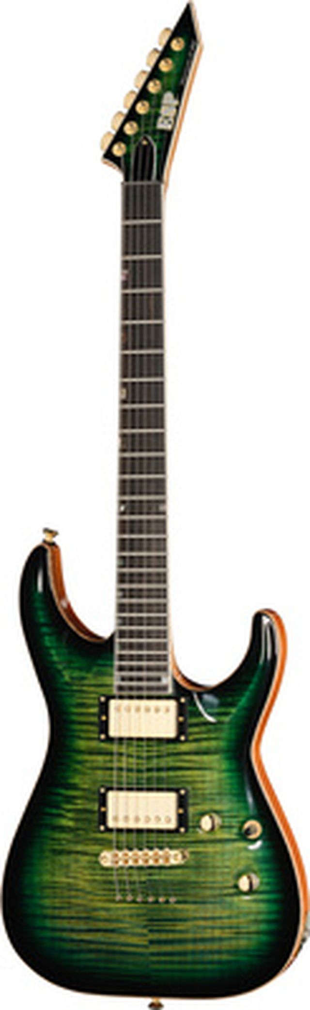 ESP HORIZON II FM Dark Lime Burst