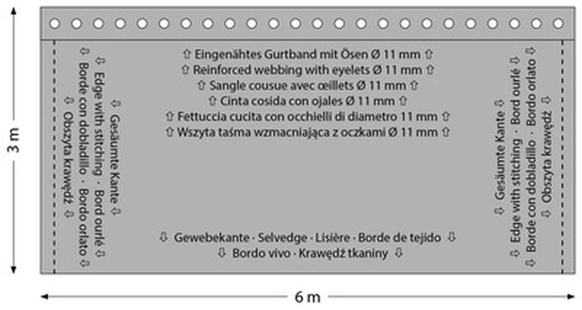 Stairville Pro Curtain 320g/m² 6.0x3.0m