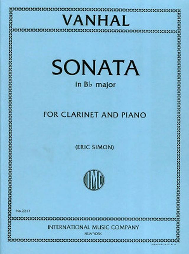 International Music Company Vanhal Sonate B-Dur Klarinette