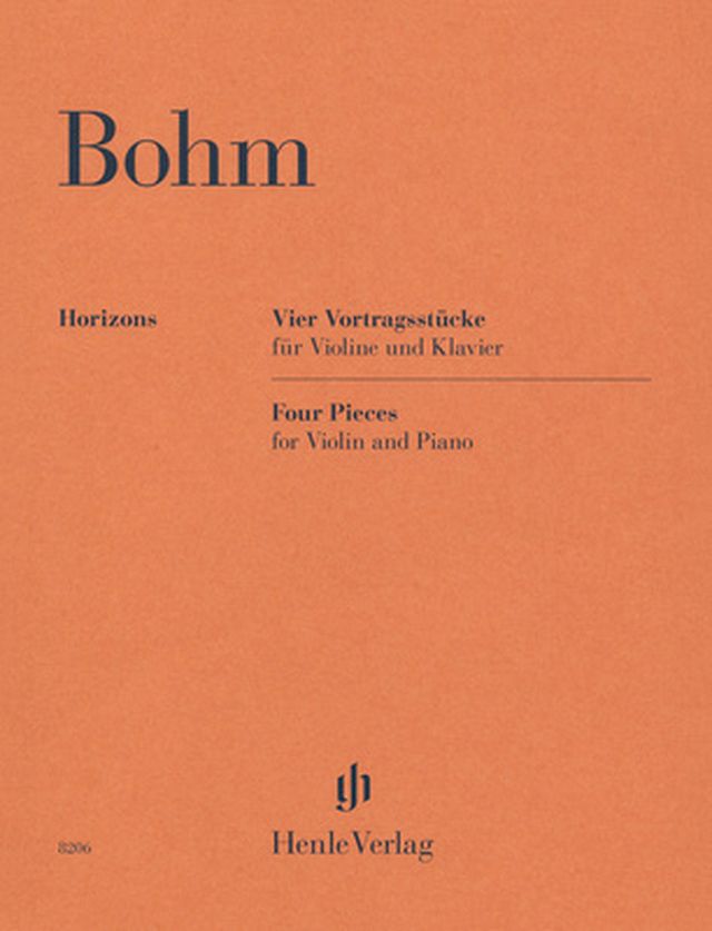 Henle Verlag Bohm Vier Vortragsstücke