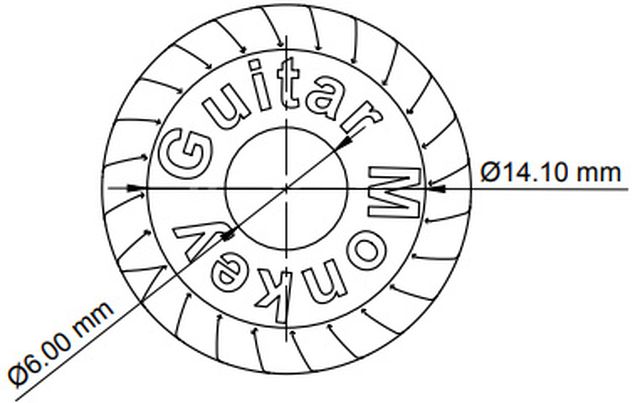 Guitar Monkey Double Grip Swirl Vol. Knob WH