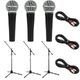 Shure SM 58 Triple stand+cable Set