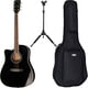 Harley Benton D-120CE-LH BK Bundle