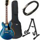 Harley Benton HB-35Plus Metallic Blue Bundle