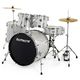 Ludwig Accent Drive 5pc Silve B-Stock Hhv. med lette brugsspor