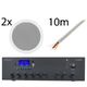 Monacor 2x EDL-28 PA-803DAP Bundle