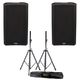 QSC K 12.2 Stereo Stand Bundle
